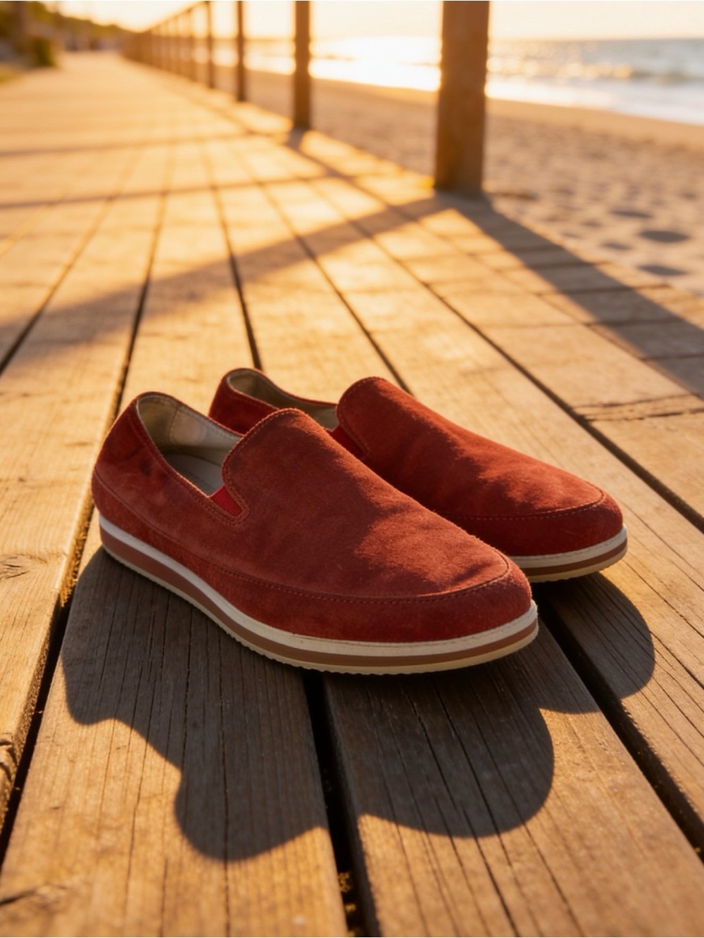 Prada Mens Suede Espadrilles Slip On Sneakers
